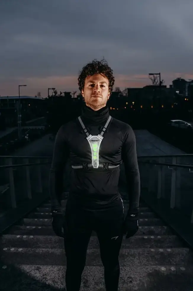 Hardloopvest met Ledverlichting - Zwart