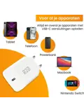 Krachtige 20W USB C Adapter - Wit