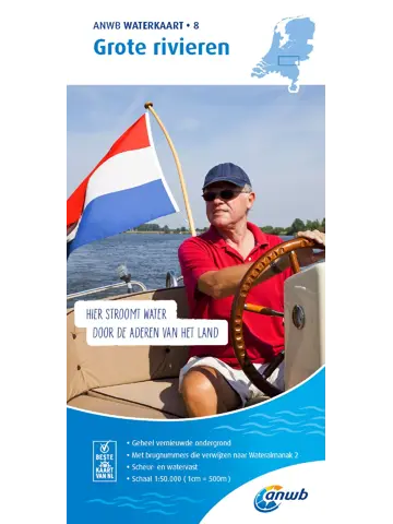 ANWB Waterkaart 8 - Grote Rivieren