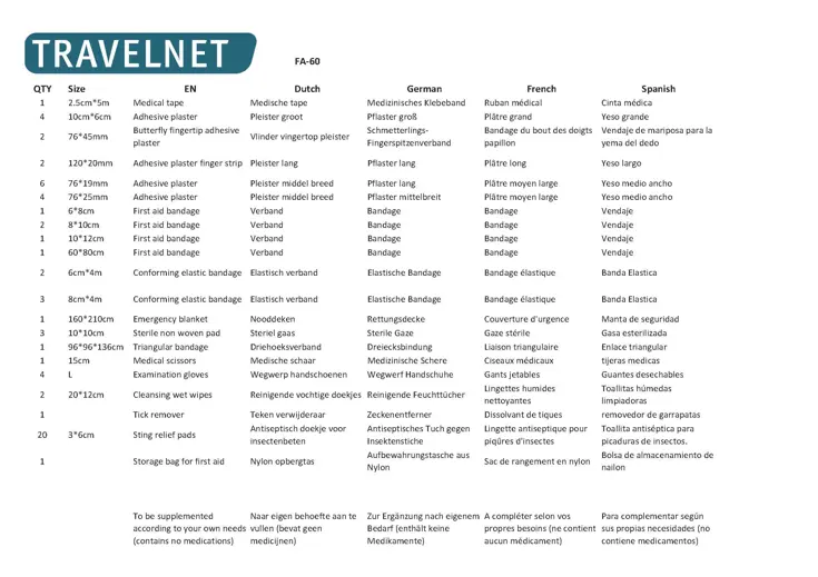 First Aid Kit 60 Handycare bag