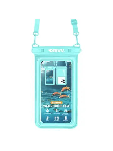 Drivv. Waterdicht Telefoonhoesje - 6.8" Blauw