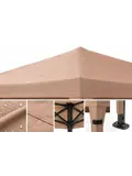 Easy Up Partytent 3x3 m Taupe - Stalen Frame