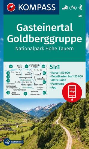 Wandelkaart WK40 Gasteiner Tal - Gold