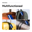 Aluminium kofferlabels – 4 stuks – Blauw