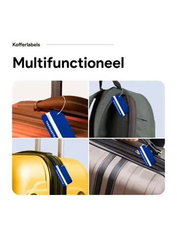 Aluminium kofferlabels – 5 stuks