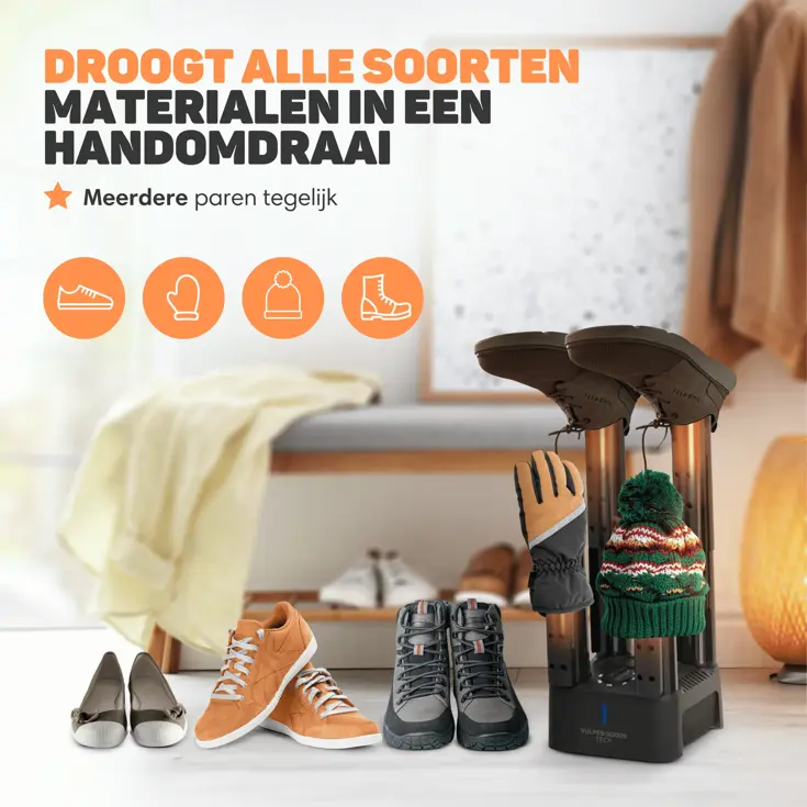 Schoenendroger met timer - MAX - 4 in 1