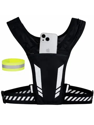 Reflecterend hardloopvest met opbergvakken