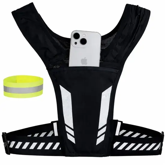 Reflecterend hardloopvest met opbergvakken