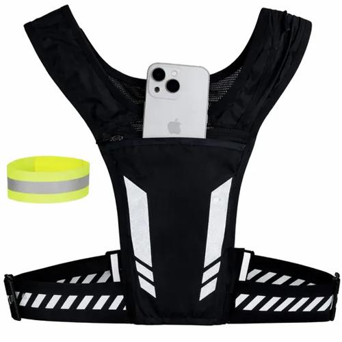 Reflecterend hardloopvest met opbergvakken