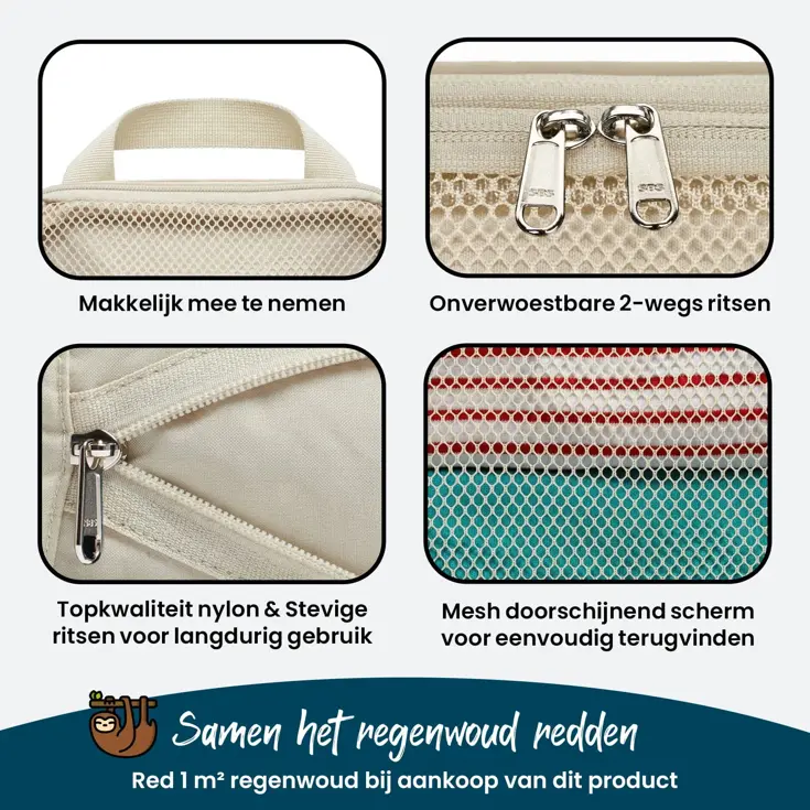 Packing Cubes met Compressierits  Mesh 6 Delig