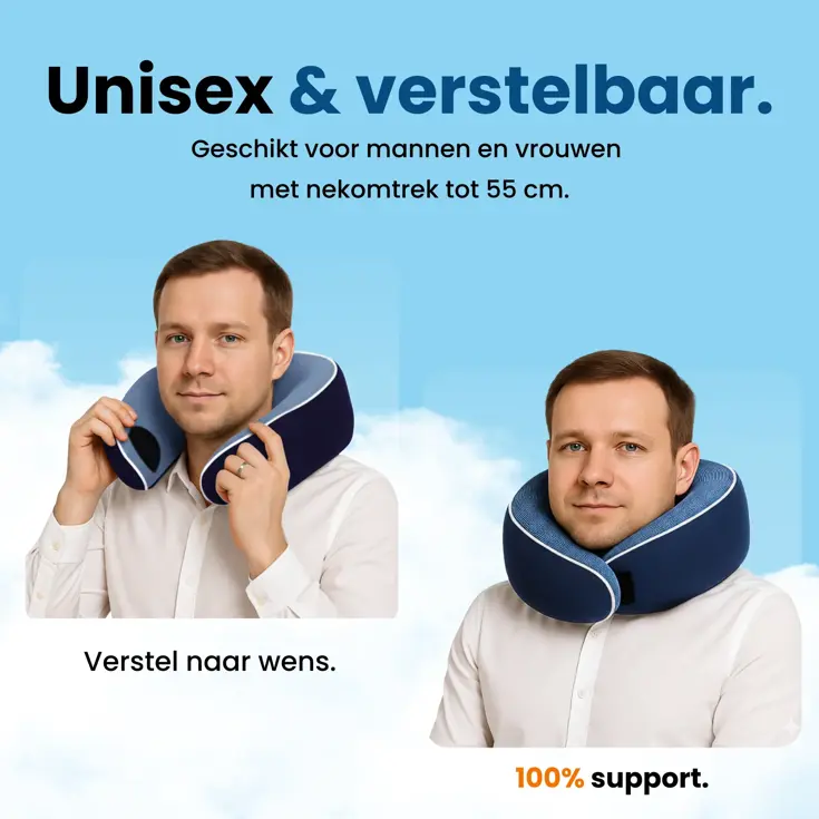 Nekkussen - Reiskussen Set - Blauw - PurelyGoods