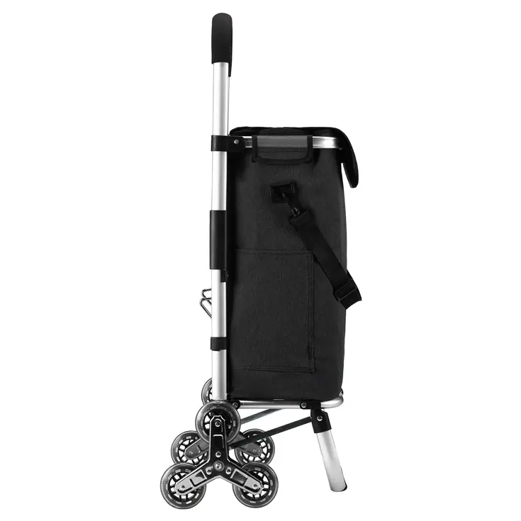 40L boodschappentrolley met trapwielen