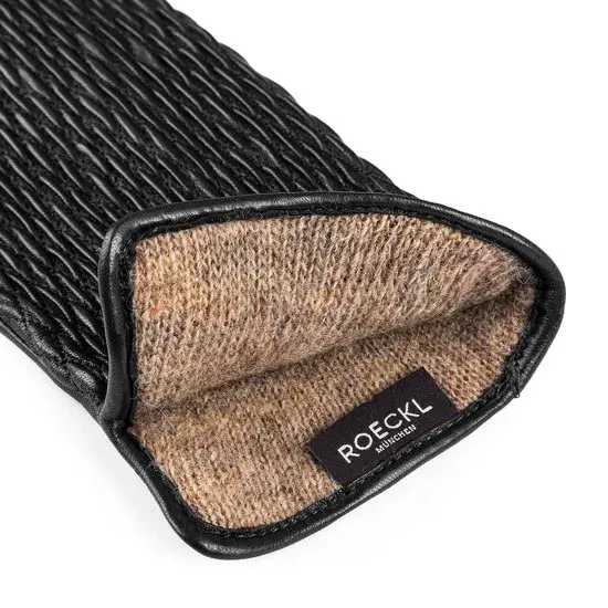 Paris - Dames handschoenen - Leer/Wol - Geribbeld