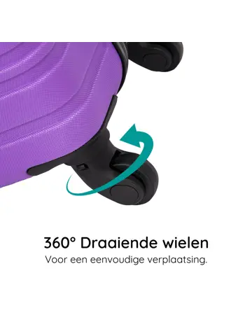 Reiskoffer M ABS 74L met TSA-slot en 360° wielen