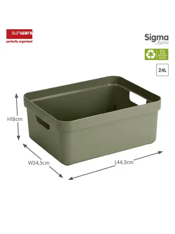 Sigma home - Opbergbox - 24L - 4-delig