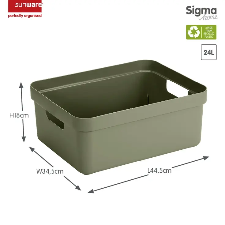 Sigma home - Opbergbox - 24L - 4-delig