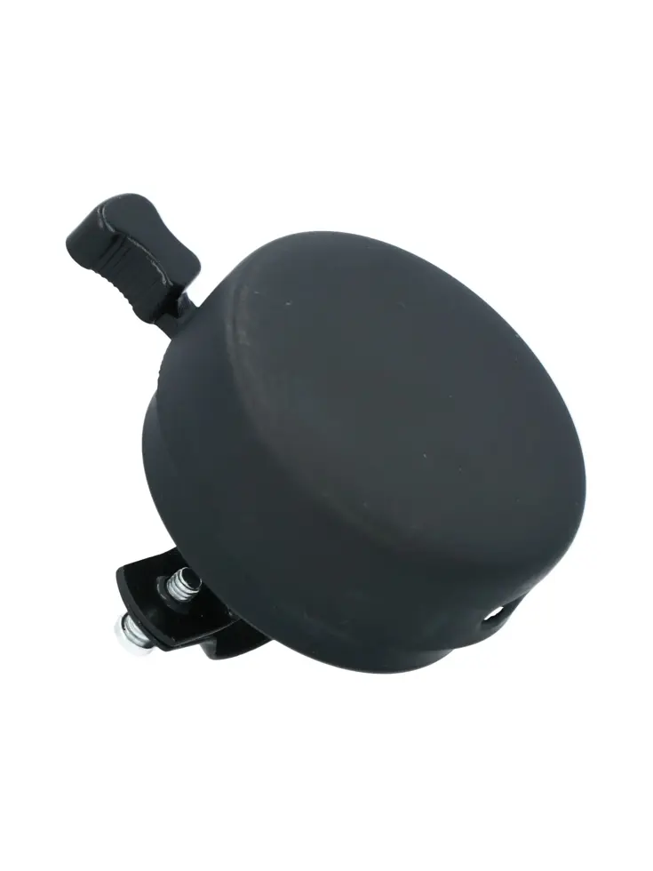 Zwarte fietsbel 55mm met heldere klank
