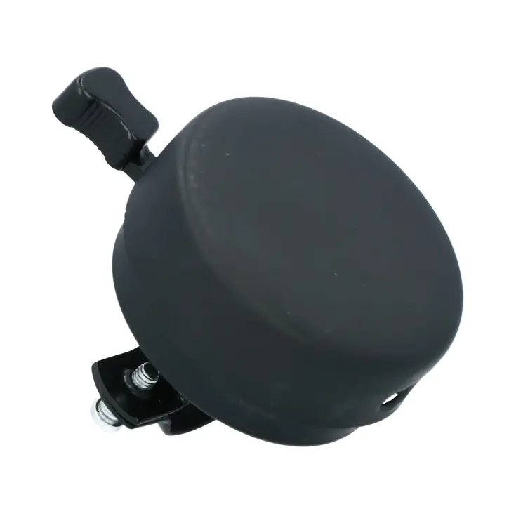 Zwarte fietsbel 55mm met heldere klank