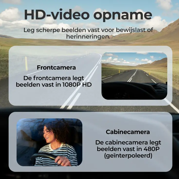 CCT2500 Dashcam - FullHD - Dual - 120° Groothoek