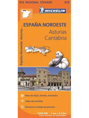 Michelin wegenkaart Regional 572 Spanje noord-west