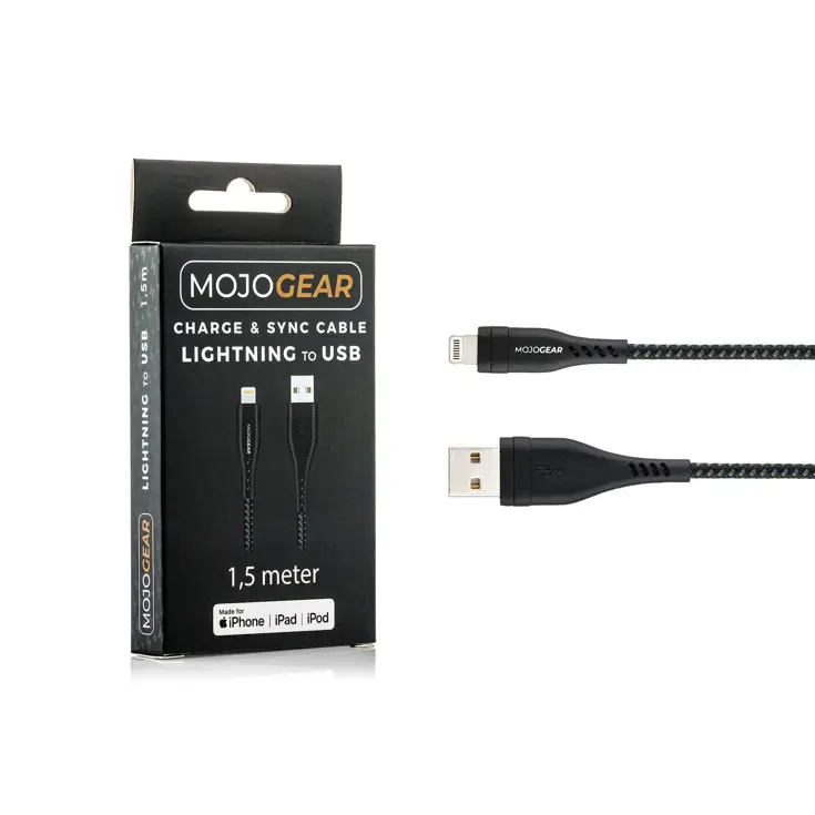 Lightning naar USB Kabel – Nylon — 150cm