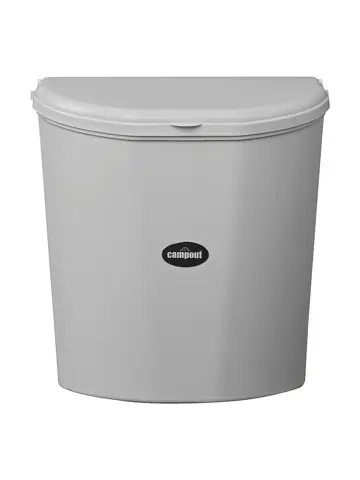 Campout Afvalbak 10L – Geurdicht – Grijs