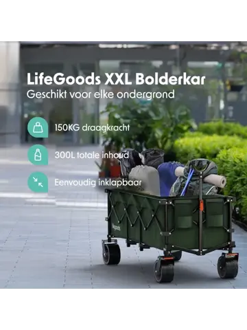 LifeGoods Bolderkar - 150KG