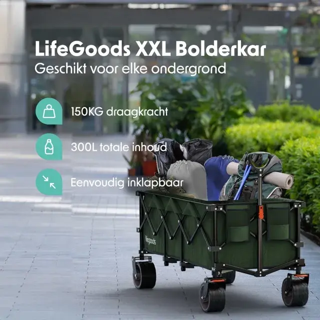 LifeGoods Bolderkar - 150KG