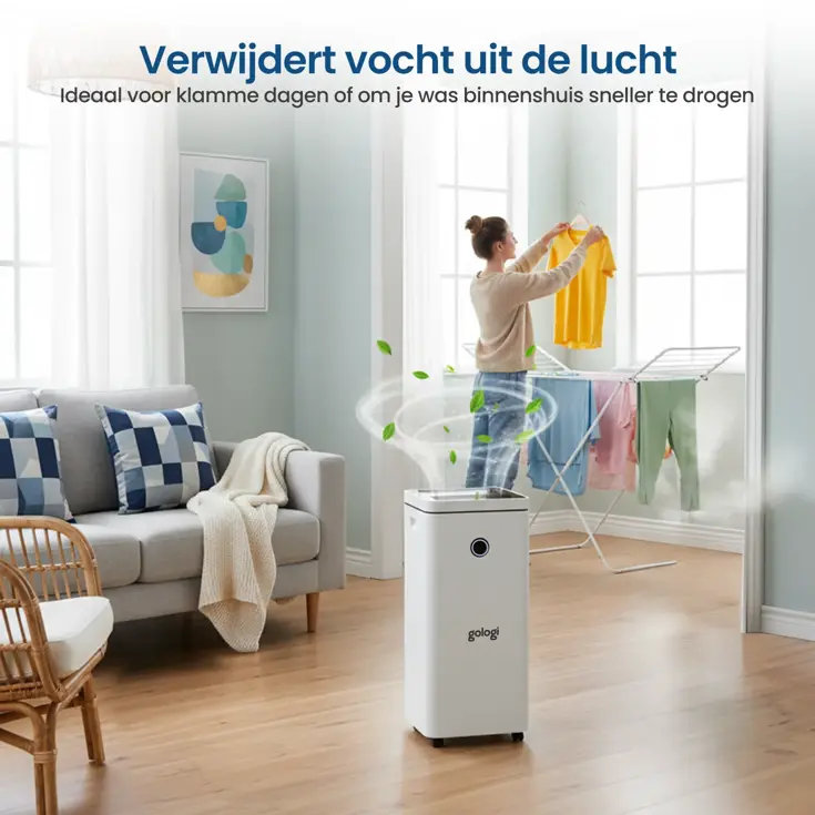 Luchtontvochtiger met App - 20L Per Dag - Wit