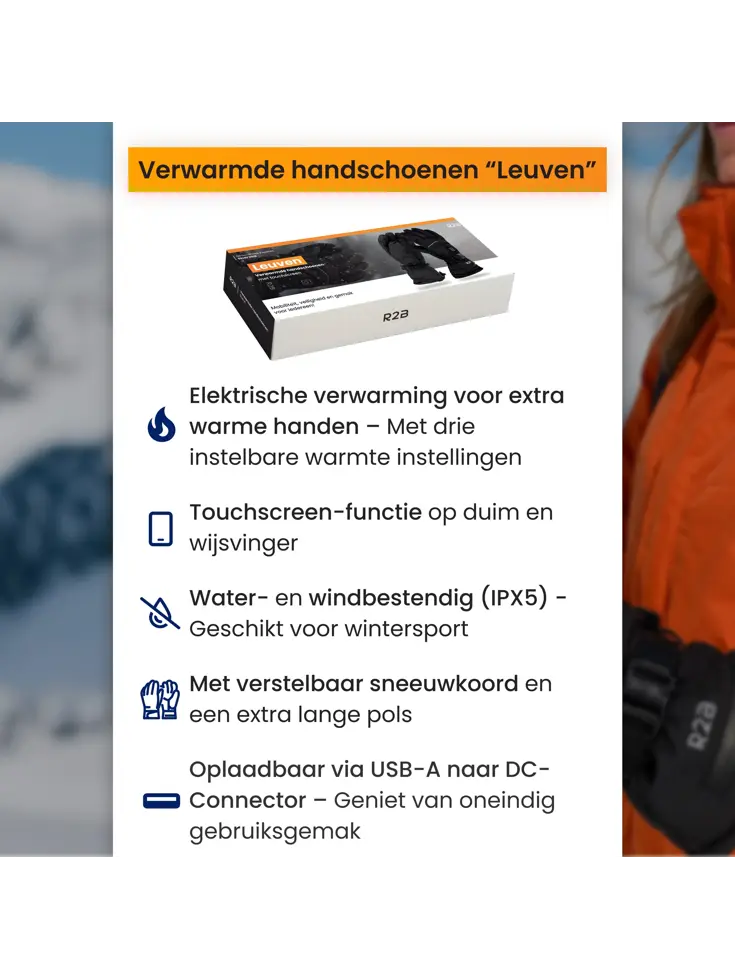 Verwarmde Handschoenen oplaadbaar