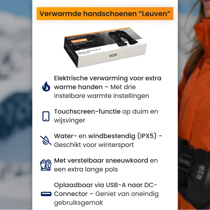 Verwarmde Handschoenen oplaadbaar