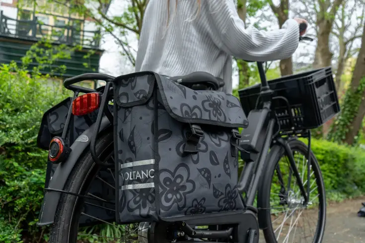 Voltano Dubbele Fietstas Floral Elegance