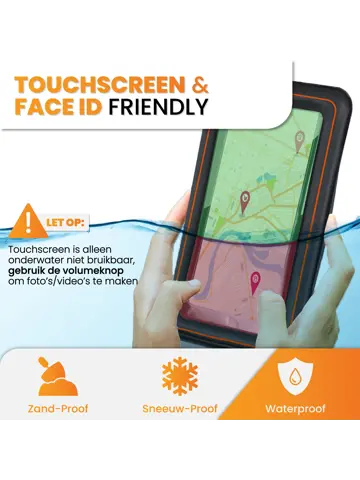 Waterdichte Telefoonhoesje 6.8" Zwart - Drijvend