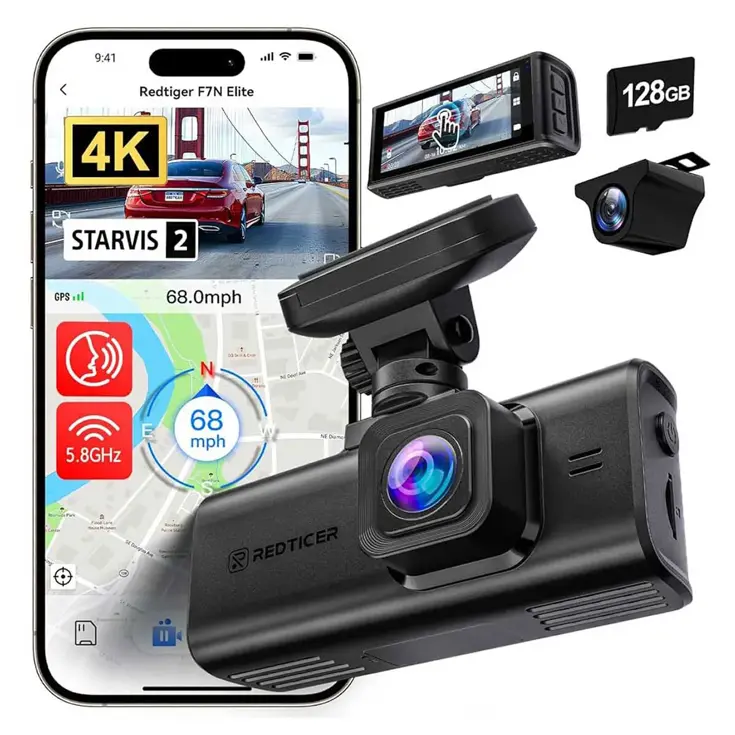 F7N Elite 4K Touch Wifi GPS 2CH 128gb dashcam
