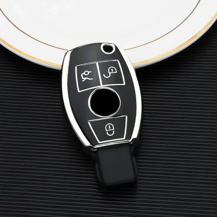TPU Sleutelhoesje voor Mercedes zwart A3