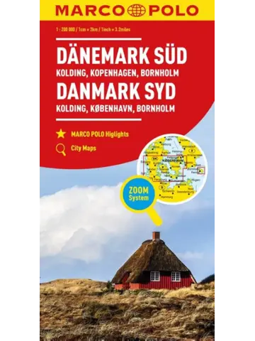 Marco Polo wegenkaart Denemarken zuid