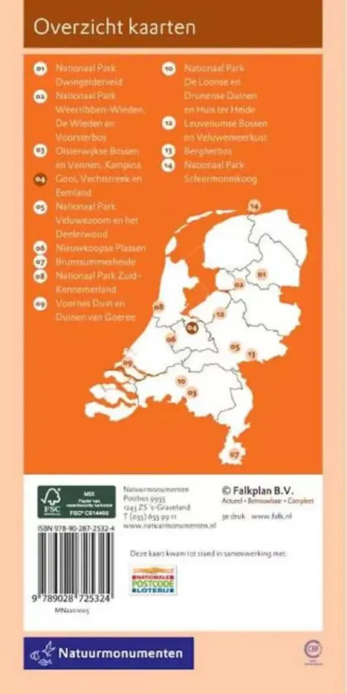 Wandelkaart SBB 04 Gooi, Vechtstreek en Eemland