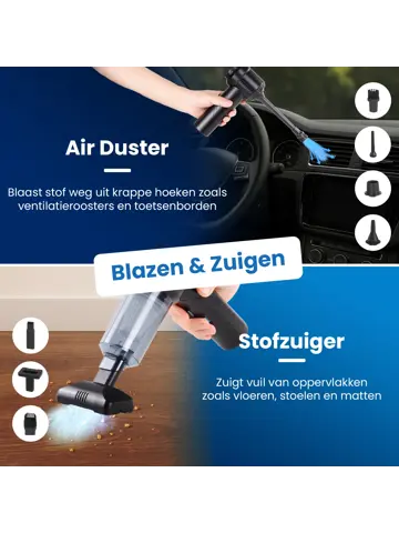 2-in-1 auto stofzuiger - opvouwbaar