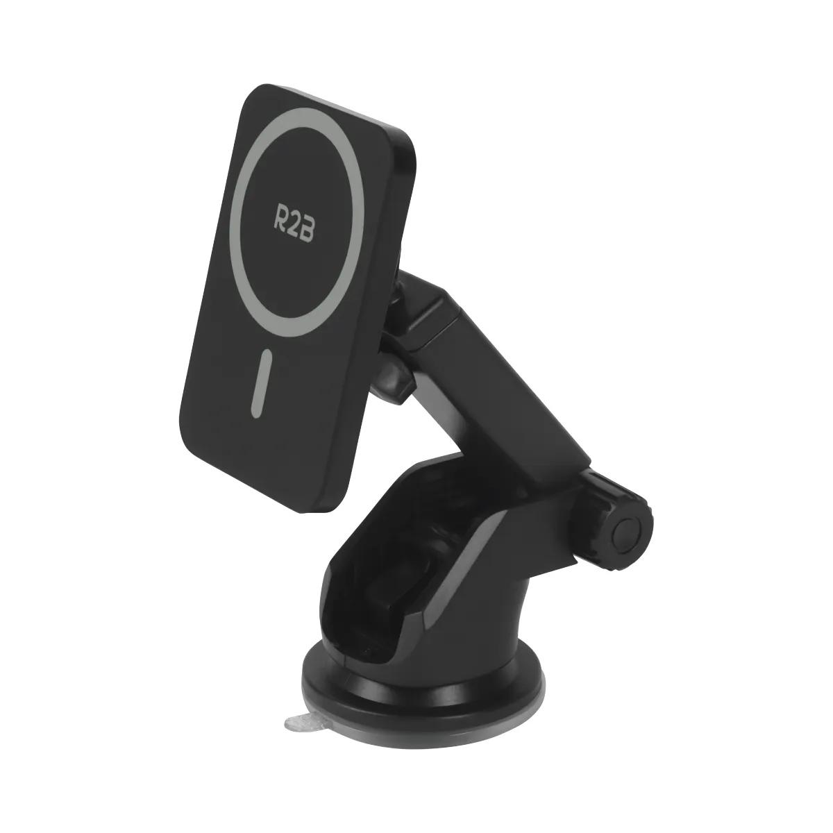 R2B  Telefoonhouder met Draadloze Oplader  Zwart