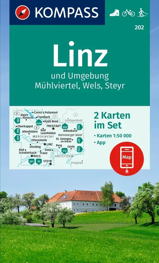 Wandelkaart WK202 Linz und Umgebung
