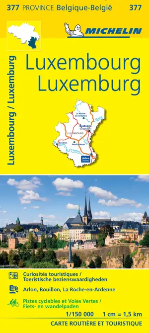 Wegenkaart Local 377 Provincie Luxemburg