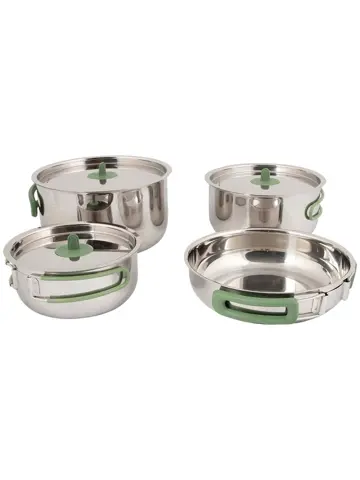 Pannenset Travel 4-Delig RVS