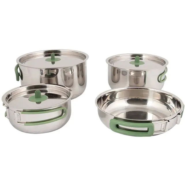 Pannenset Travel 4-Delig RVS