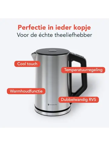 Waterkoker – 1,5L – Zilver