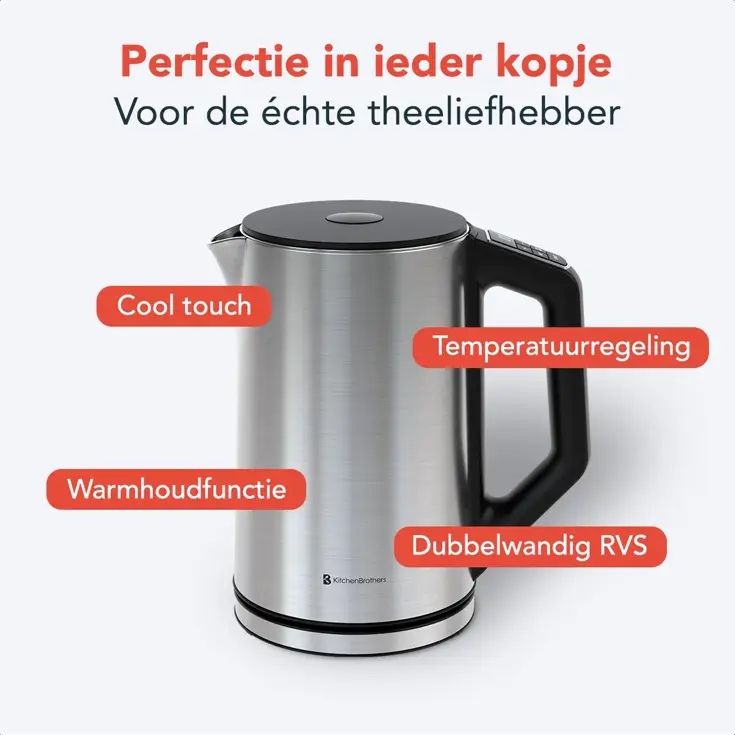 Waterkoker – 1,5L – Zilver