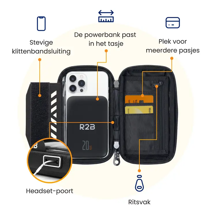 Telefoonhouder Fiets + Powerbank Magsafe