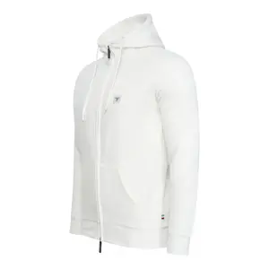 Heren Fleece Hoodie met Rits Cappuccino Italia