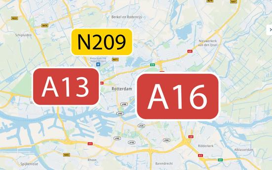 Wegafsluitingen Rotterdam in weekend 3-6 oktober