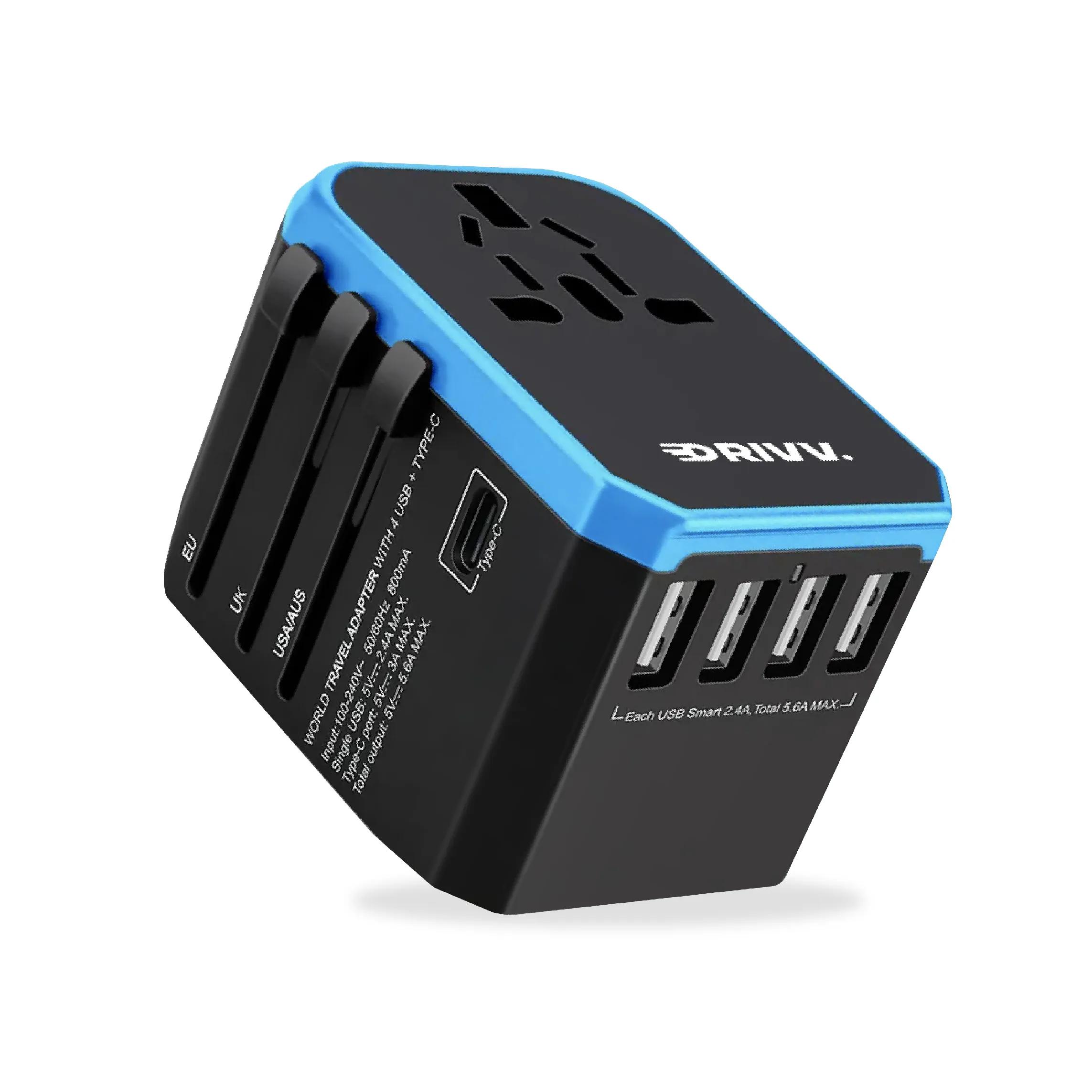 Drivv.  Universele Wereldstekker  Fast Charge  Zwart main product image