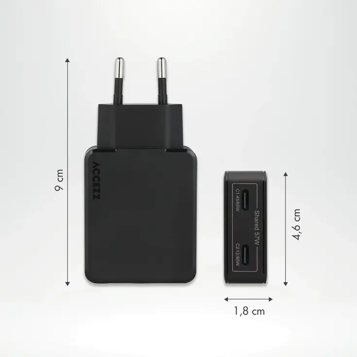 Ultra Slim GaN Charger 65W - 2x USB-C